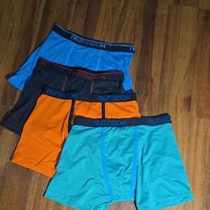 Fruit of the Loom Boxer Briefs - Teal, Black, Orange NEW SIZE 10 12 KIDS COLORS
